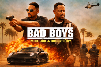 Bad Boys film jelenet akciódús rendőrökkel és lángoló autóval.