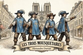 A három testőr karakterei, steampunk stílusban, Párizsban.