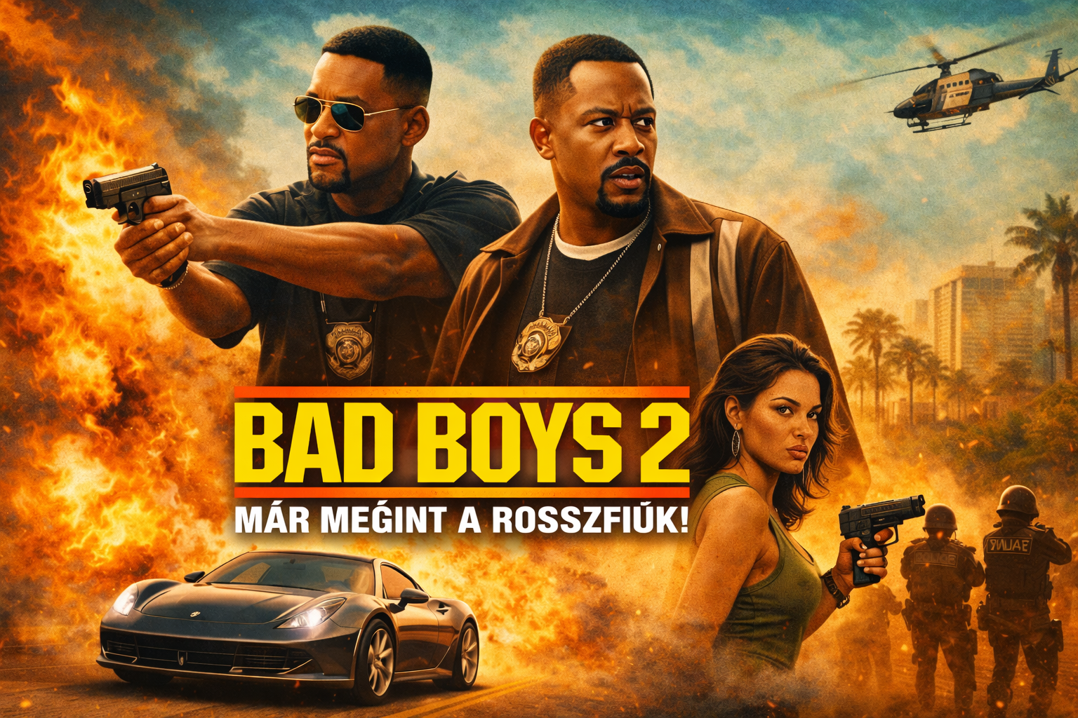 Bad Boys 2 film plakát, akció és kaland a vásznon