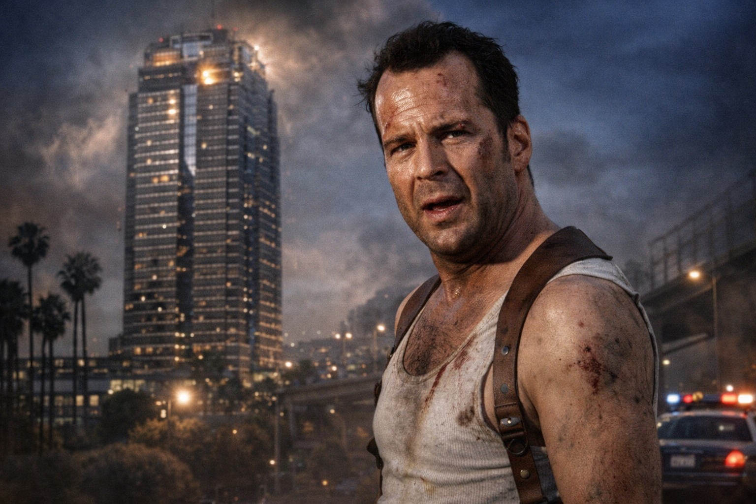 Die Hard sorozat híres karaktere akciódús jelenetben