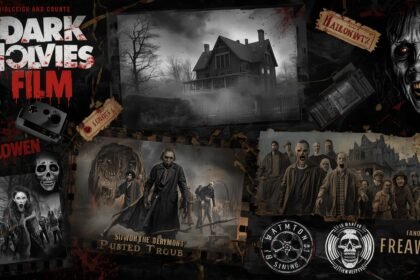 Démonokkal teli horror filmek posztere, sötét elemekkel.