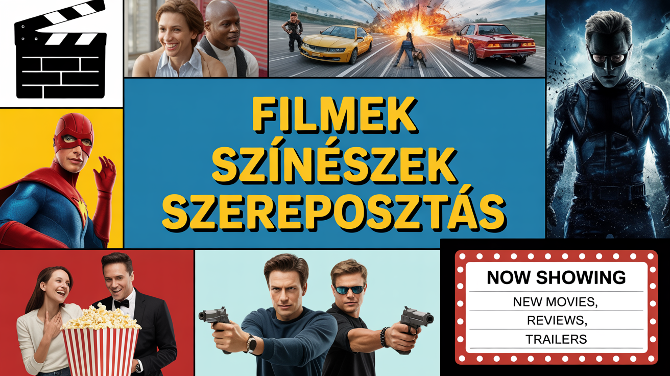 Filmklip reprezentáció különböző színészek és filmek megjelenítése