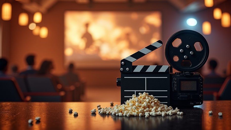 Filmklap és pattogatott kukorica egy moziban