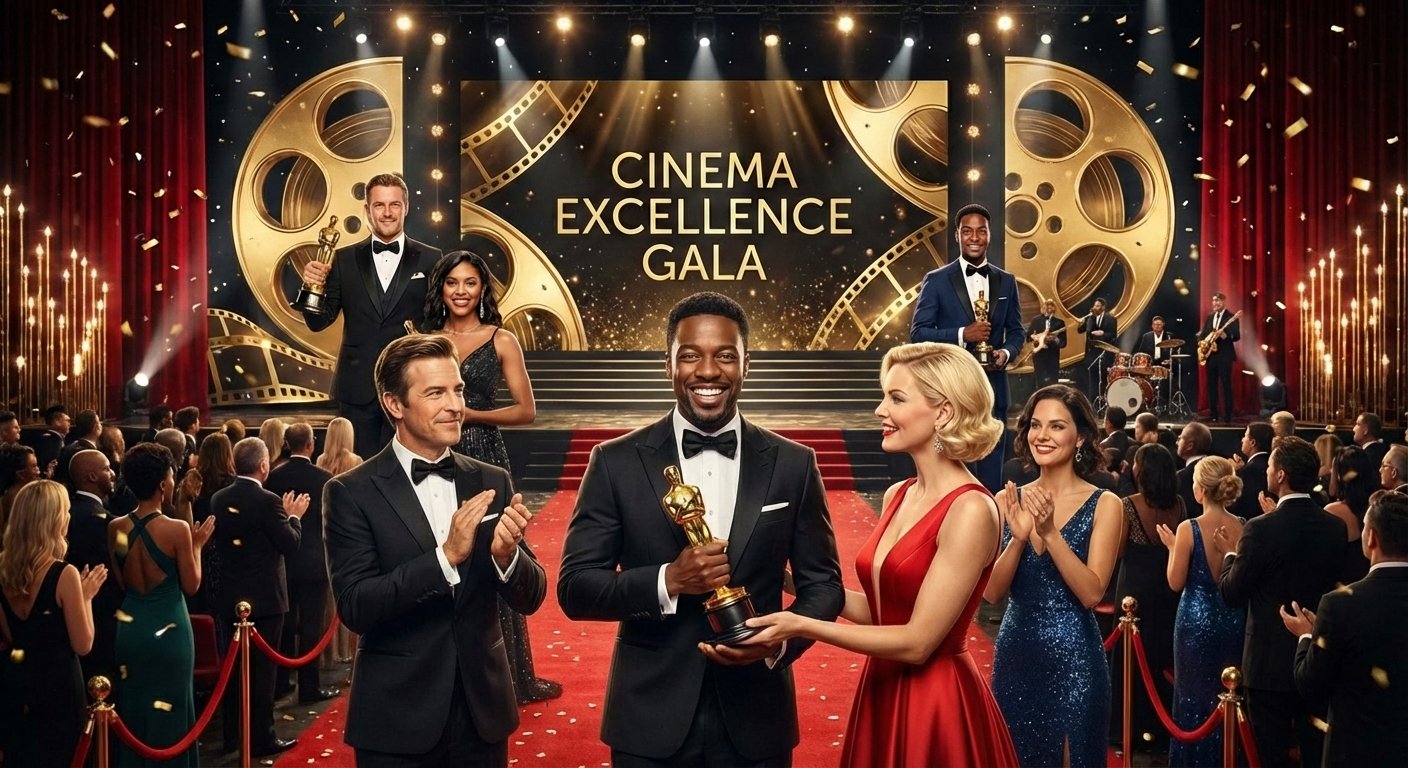 Oscárok gálája, fekete színész díjátadás.