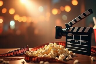 Filmes eszközök: filmes tekercs és pattogatott kukorica