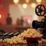 Film kamera és pattogatott kukorica egy filmes estén