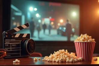 Filmpiknik popcorntál és filmes klipszekrény