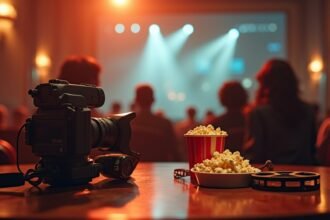 Kamerával és popcornnal készült film vetítése