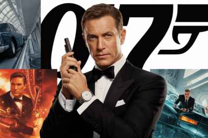 James Bond filmek ikonikus karakterei és gépjárművei.