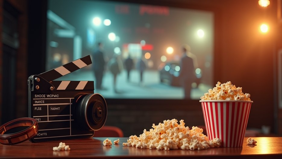Filmpiknik popcorntál és filmes klipszekrény