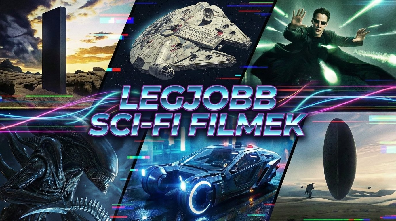 A legjobb sci-fi filmek ikonikus jelenetei különböző műfajú filmekből.