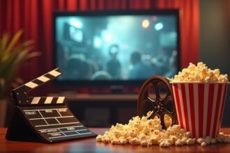 Filmklapp és popcorn egy filmes esthez